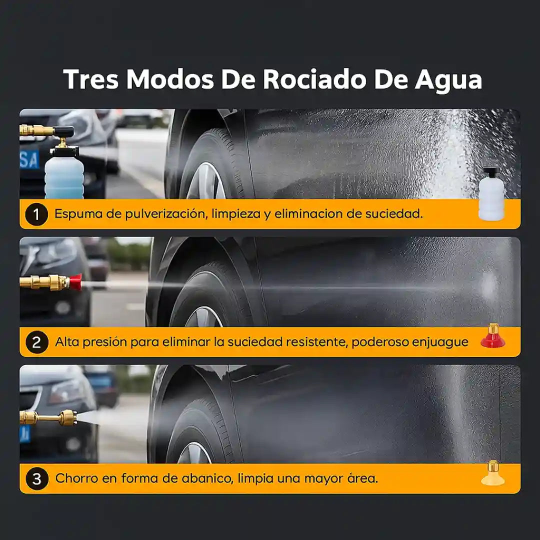 Hidrolavadora Inalámbrica Alta Presión Negro de 240W Potencia y Libertad