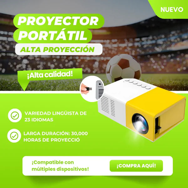 Proyector Portátil USB Cinemax Yg300 600 Lúmenes Alta Proyección