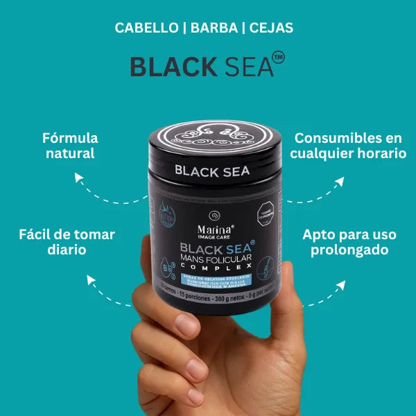 Gomitas Black Sea Para Crecimiento Capilar Y Barba Natural Sin Complicaciones