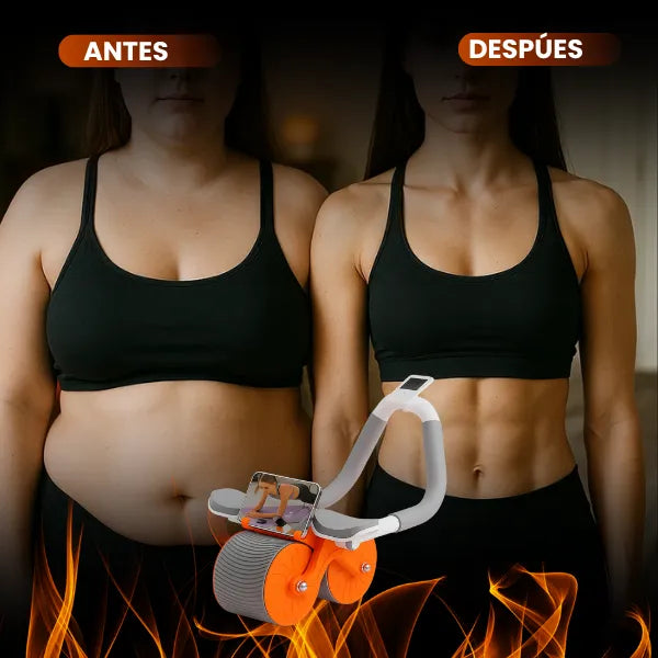 Rueda Abdominal Rebote Automatico Con Soporte Celular