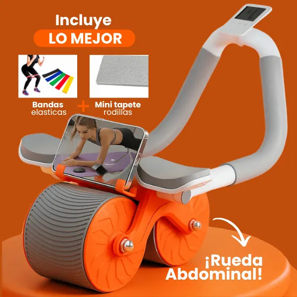 Rueda Abdominal Rebote Automatico Con Soporte Celular