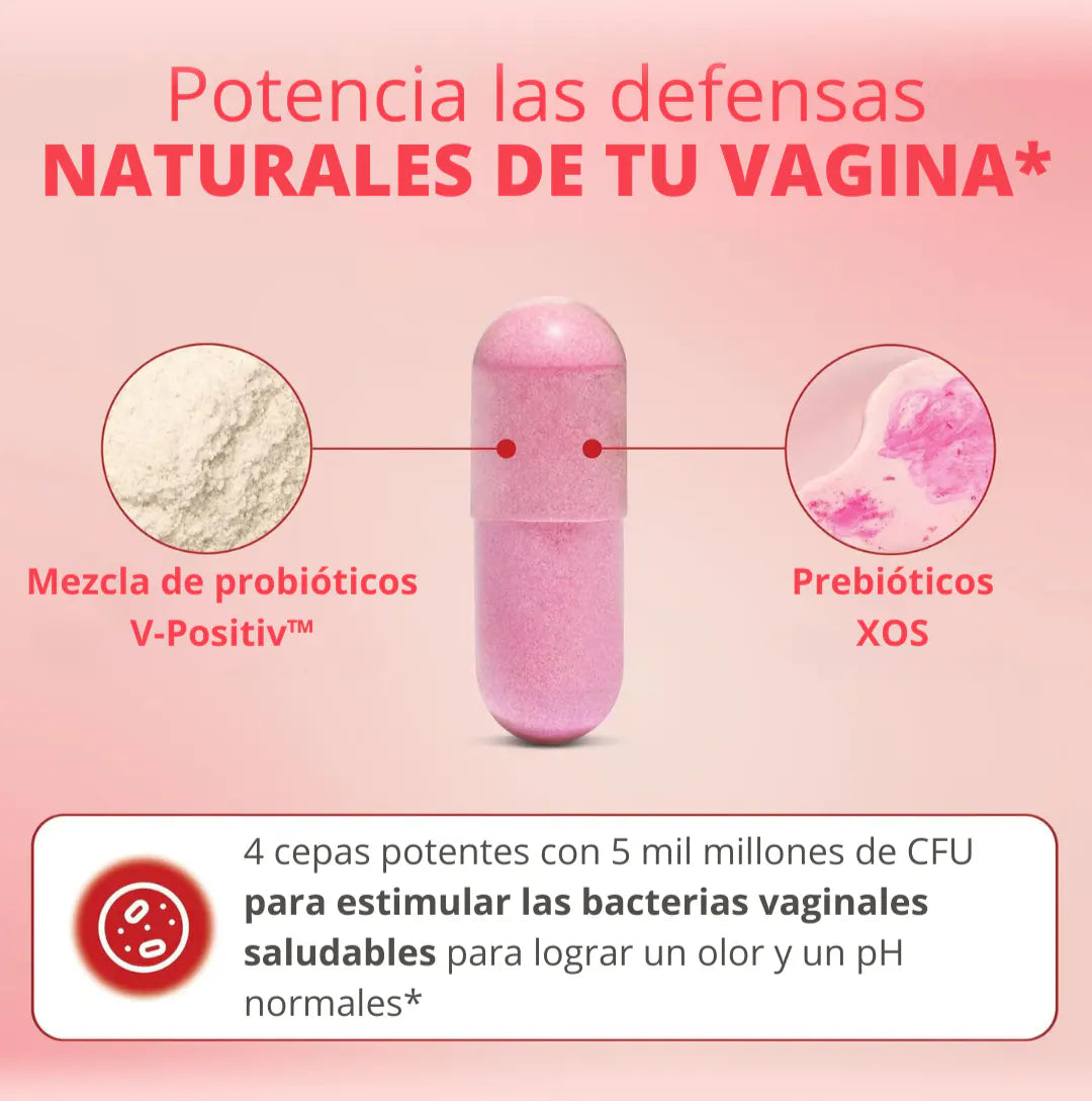 Uro Probioticos Vaginales Para Mujeres Equilibra pH Vaginal y Controla Olor Naturalmente (Fabricacion nacional)
