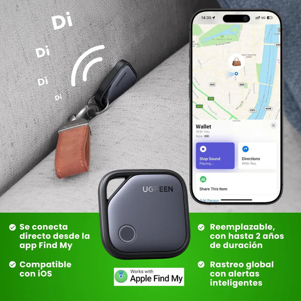 Ugreen Gps Rastreador Portátil Localización Precisa En Tiempo Real Conexión 4G
