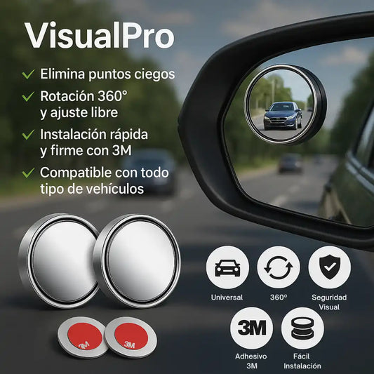 VisualPro® | Espejos para Punto Ciego 360º x2 UND