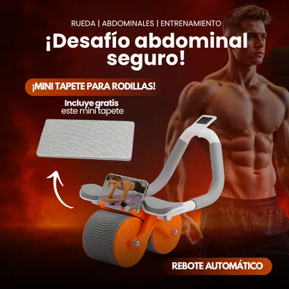 Rueda Abdominal Rebote Automatico Con Soporte Celular