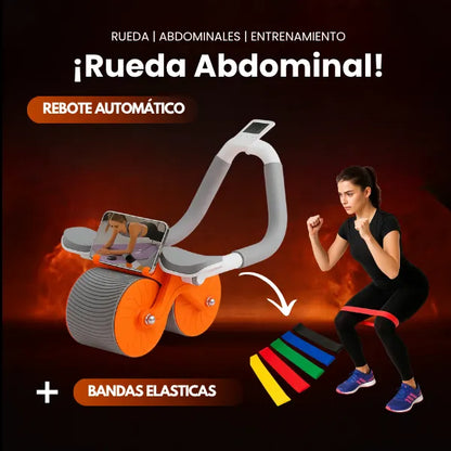 Rueda Abdominal Rebote Automatico Con Soporte Celular